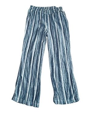 Briggs New York Blue and White Striped Straight-Leg Pants size Large